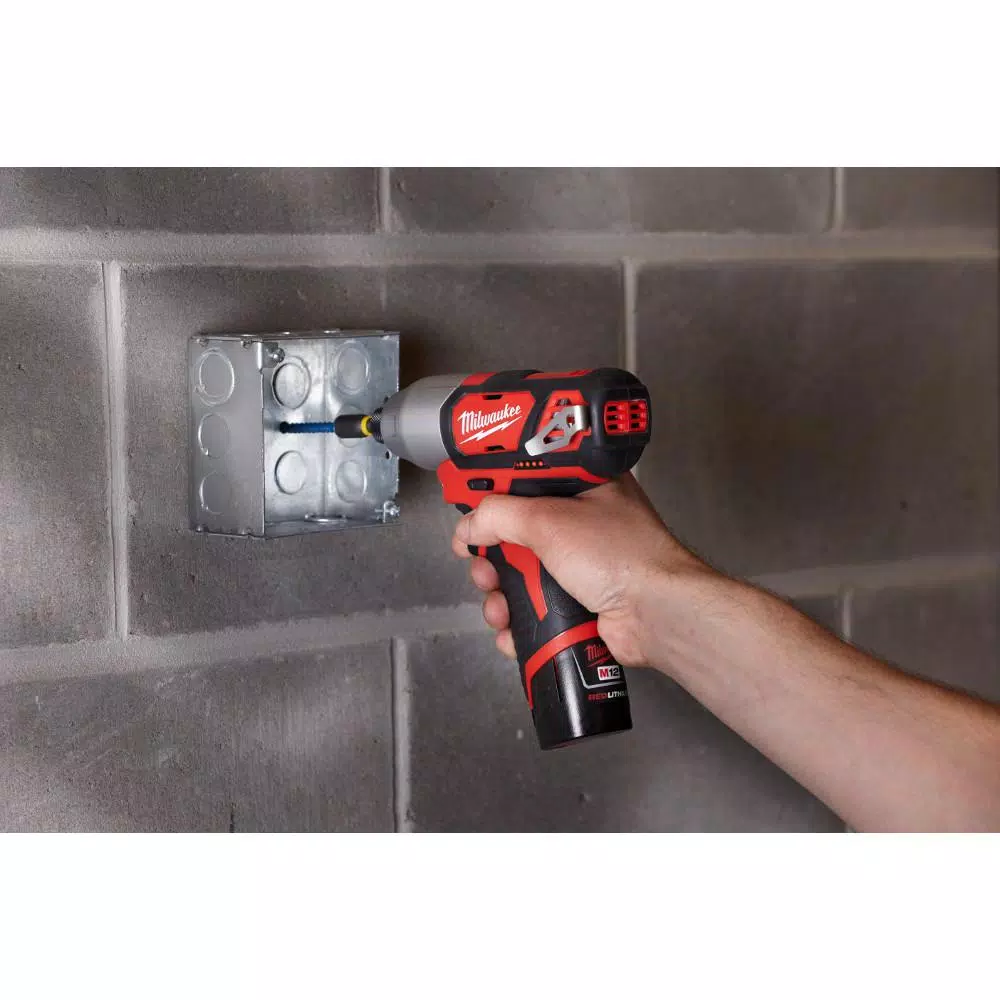Milwaukee M12 12V Lithium-Ion Cordless Drill Driver and Impact Driver 2-Tool Combo Kit