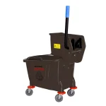 Alpine Industries 36 Qt. Mop Bucket with Side Press Wringer, Brown thumbnail 3