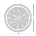 FirsTime 24 in. Compass Rose Wall Clock - Oil Rubbed Bronze Industrial Decor thumbnail 4