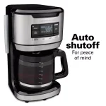 Hamilton Beach 14-Cup Programmable Drip Coffee Maker with Front-Fill Design, Black thumbnail 8