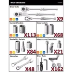 Husky Master Mechanics Tool Set, 505-Piece Chrome Hand Tool Set thumbnail 4