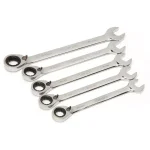 Husky 5-Piece Metric Reversible Ratcheting Wrench Set, Large Sizes thumbnail 5