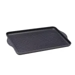 Swiss Diamond 17 in. Cast Aluminum Nonstick Double Burner Grill Pan, Gray thumbnail 1