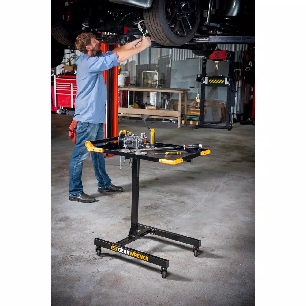 GearWrench Adjustable Height Mobile Work Table, 35 in. to 48 in.
