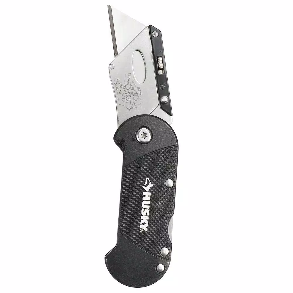 Husky 3-Piece Hand Tool Set with 6-in-1 Screwdriver, Slip Joint Pliers, and Folding Utility Knife