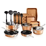 Gotham Steel StackMaster 21-Piece Aluminum Nonstick Cookware and Bakeware Set, Copper thumbnail 1