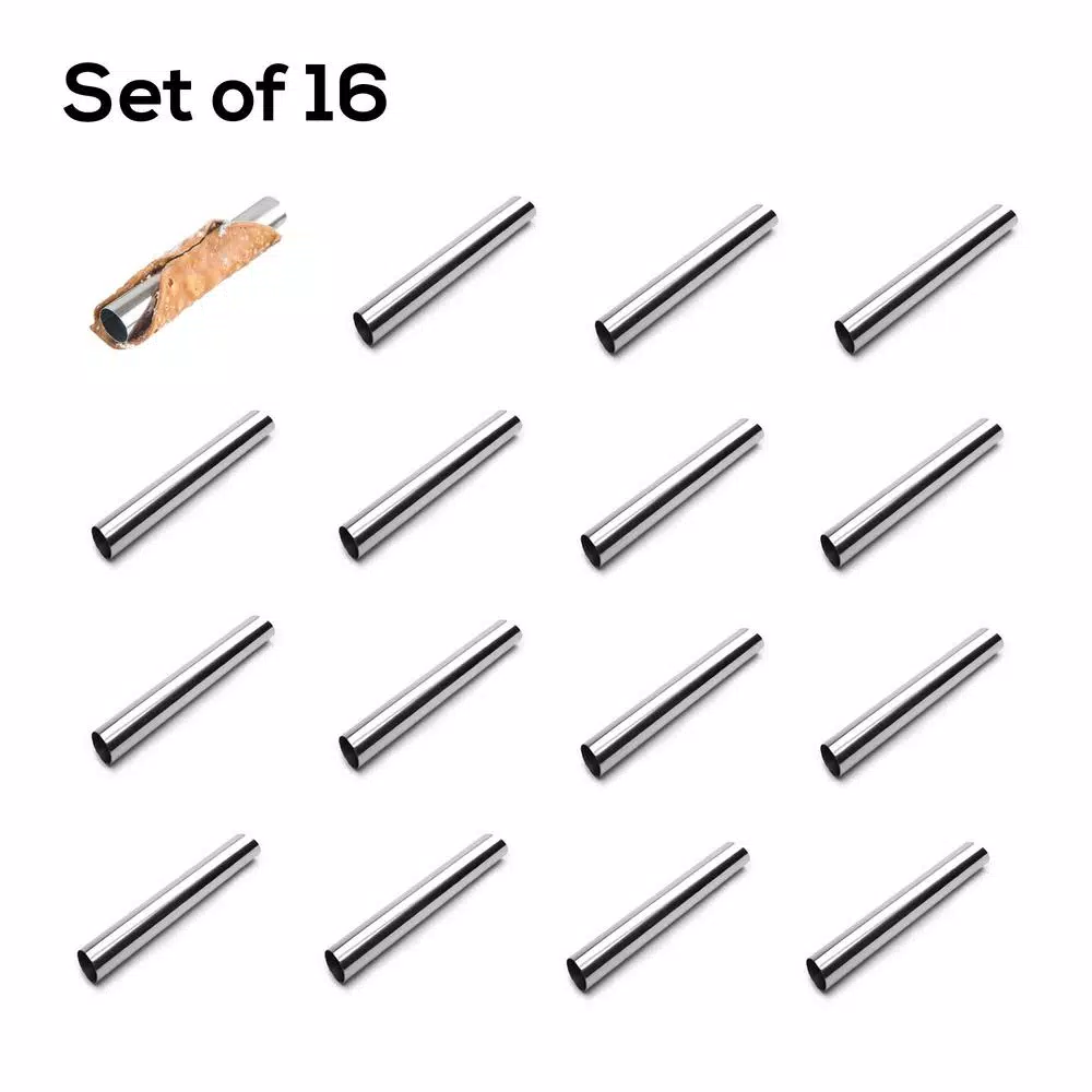 Fox Run Stainless Steel Cannoli Molds, 16-Piece Set