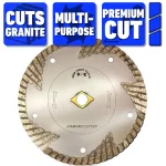 GRIP TIGHT TOOLS 7 in. Premium Deep Turbo Cut Diamond Blade for Granite, Marble, Concrete, and Masonry thumbnail 2