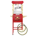 Great Northern Princeton 8 oz. Antique Red Popcorn Machine with Cart, Commercial Quality Oil Popper thumbnail 10