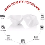 MALACASA 3 in. White Porcelain Ramekins Set of 16, Ceramic Souffle Dishes and Serving Bowls thumbnail 3