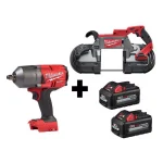 Milwaukee M18 FUEL 1/2 in. Impact Wrench & Deep Cut Band Saw Combo Kit w/ Two 6.0 Ah Batteries thumbnail 1