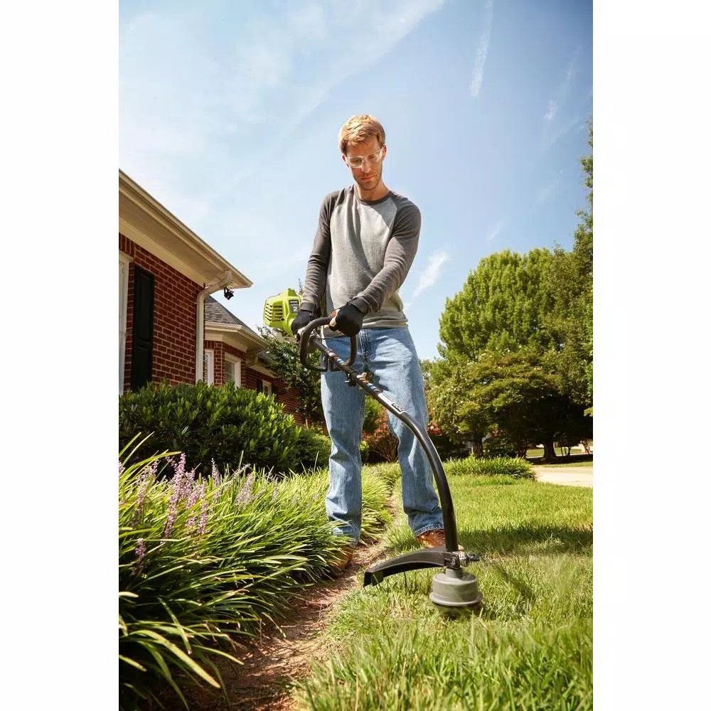 RYOBI 25 cc 2-Cycle Gas Curved Shaft String Trimmer, Reconditioned