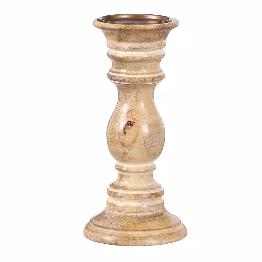 Unbranded Natural Wood Rustic Candle Holder Set of 5, Southwestern Style Candlesticks