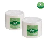 Unbranded 9 in. White Sugarcane Plates, Eco-Friendly & Compostable (300 Pack) thumbnail 2