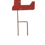 Glitzhome 36 in. Rusty Metal Noel Yard Stake and Wall Decor, Holiday Garden Ornament thumbnail 5