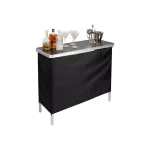 Trademark Innovations 39 in. Portable Bar Table with Black Skirt and Carrying Case thumbnail 2