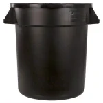 Carlisle Bronco 55 Gallon Black Round Heavy Duty Trash Can (2-Pack) thumbnail 1