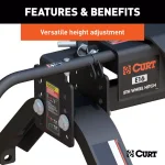 CURT E16 5th Wheel Hitch with Rails, 16,000 lbs. Capacity thumbnail 2