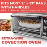 BLACK+DECKER 1500W 8-Slice Stainless Steel Convection Toaster Oven with Broiler thumbnail 6