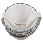Tag White Melamine Ruffle Rim Serving Bowls, Set of 4 thumbnail 1