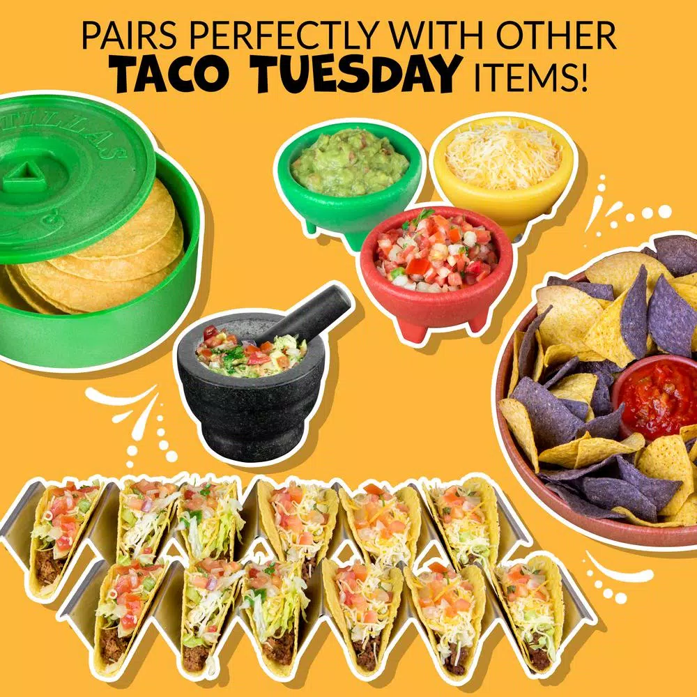 Taco Tuesday 5 Qt. Green Plastic Tortilla Warmer, Microwave Safe
