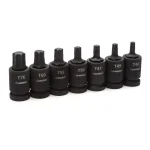 Husky 1/2 in. Drive Impact Torx Bit Socket Set, 7-Piece thumbnail 2