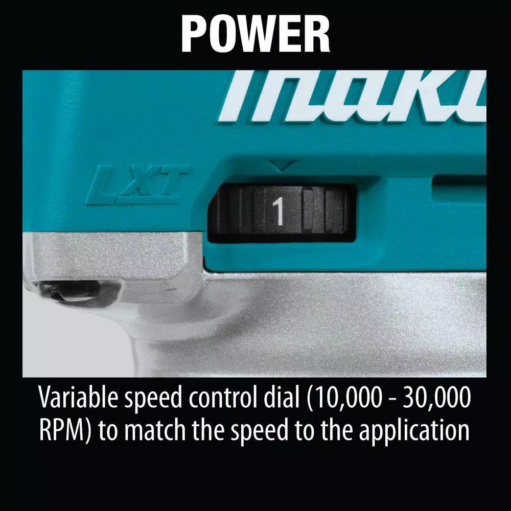 Makita 18V LXT Brushless Cordless Compact Router Kit with 5.0 Ah Batteries (XTR01T7)