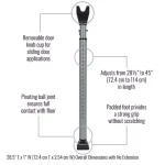 Sabre Home Series Adjustable Door Security Bar for Hinged and Sliding Doors thumbnail 2