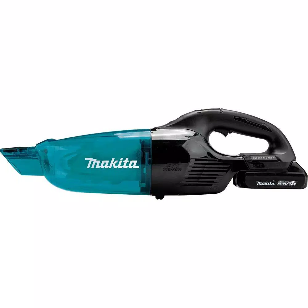 Makita 18V LXT Brushless Cordless Vacuum Kit with 2.0 Ah Battery and Rapid Optimum Charger