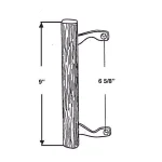 Barton Kramer Wood Patio Door Handle with Chrome Brackets thumbnail 2