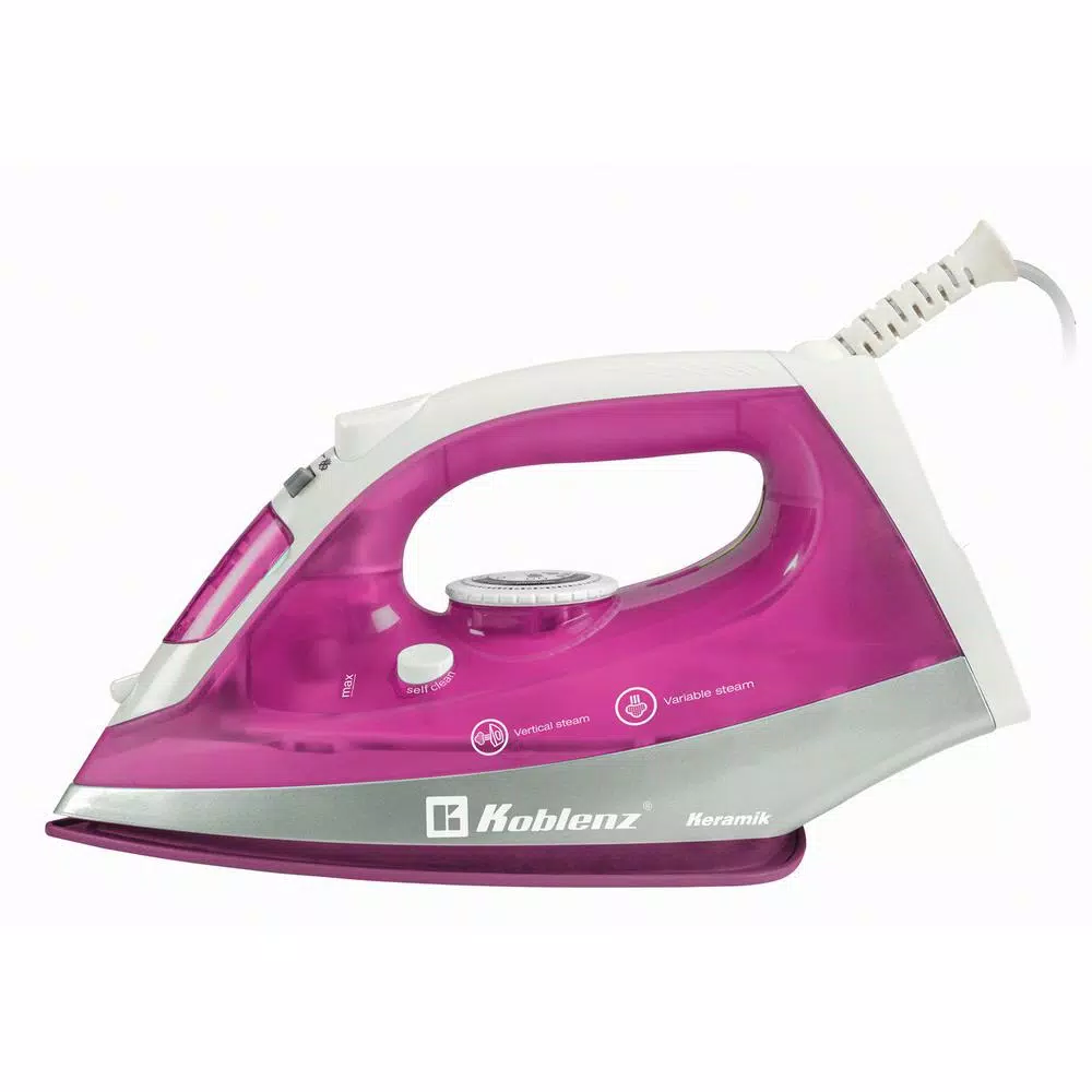 Koblenz Kitchen Magic Collection PKK-350 R Ultra Keramik Steam Iron, Pink