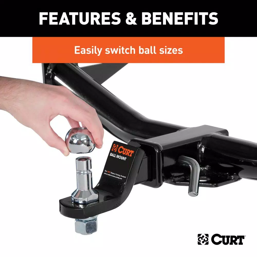CURT Switch Ball Trailer Ball Set - 1-7/8", 2" & 2-5/16" Balls with 1" x 2-1/4" Shank