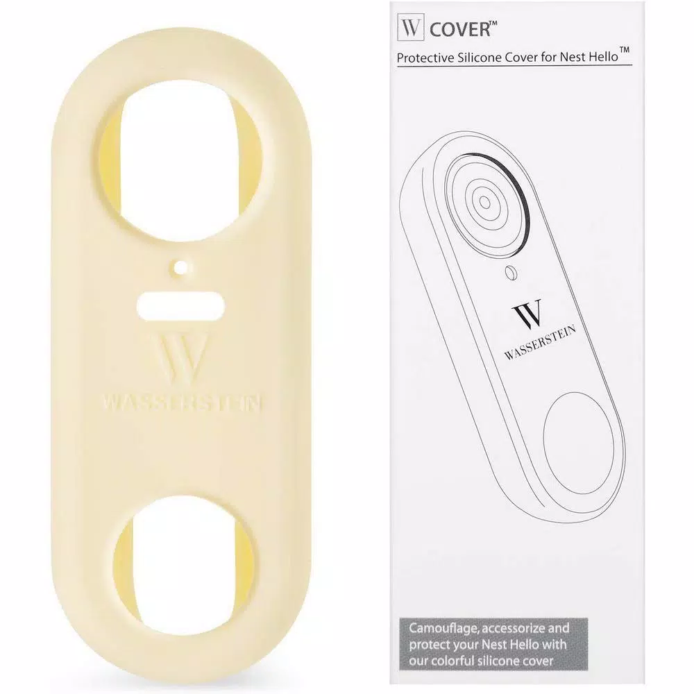 Wasserstein Beige Protective Silicone Skin for Google Nest Hello Video Doorbell