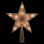 Northlight 7 in. Traditional 5-Point Star Christmas Tree Topper with Clear Mini Lights thumbnail 2