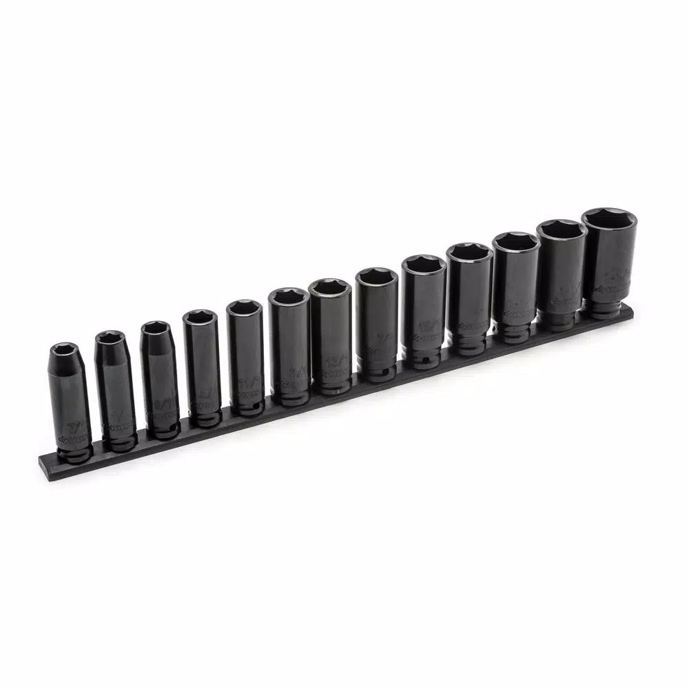 Husky 1/2 in. Drive SAE Deep Impact Socket Set, 13-Piece