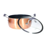 Epicurious 5 Qt. Hard-Anodized Aluminum Nonstick Chili Pot with Glass Lid, Copper thumbnail 2