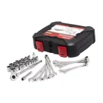 Husky 33-Piece 1/4 in. and 3/8 in. Drive Universal Mechanics Tool Set thumbnail 1