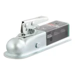 CURT 2" Straight-Tongue Posi-Lock Trailer Coupler, 3,500 lbs. Capacity, Zinc Finish thumbnail 1