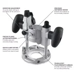 Bosch GKF125CEPK Colt 1.25 HP Variable Speed Palm Router Combo Kit with LED Lighting thumbnail 3