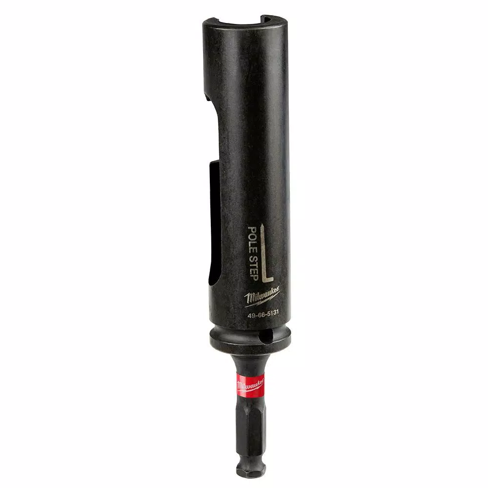 Milwaukee SHOCKWAVE Lineman's Pole Step Socket with 7/16" to 1/2" Impact Adapter