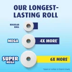 Charmin Ultra Strong Toilet Paper, 8 Super Mega Rolls, 2-Ply White thumbnail 11