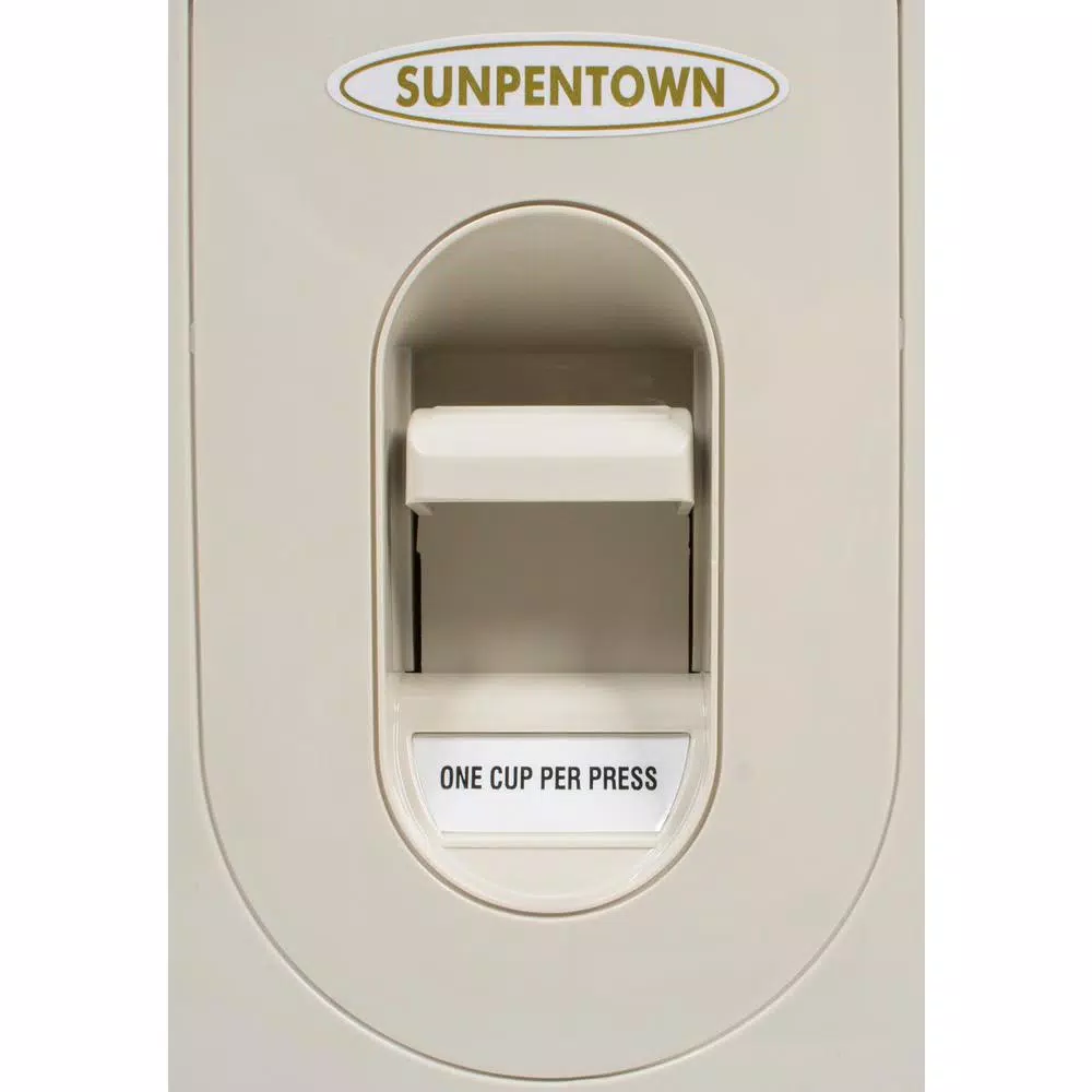 SPT 22 lb. Capacity Rice Dispenser with 1-Cup One-Touch Operation, White