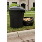 Rubbermaid Roughneck 20 Gallon Round Trash Can with Lid, Black thumbnail 7