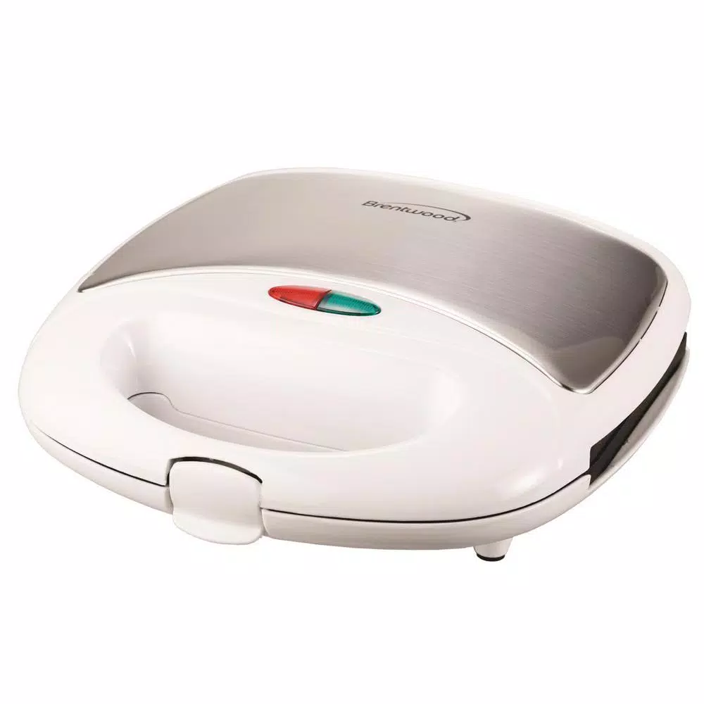 Brentwood Appliances TS-246 750W Nonstick Panini Press and Sandwich Maker, White