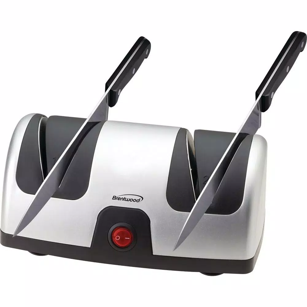 Brentwood Appliances TS-1001 2-Stage Electric Knife Sharpener with Diamond Abrasive