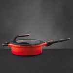 BergHOFF GEM Stay Cool 3.5 qt. Cast Aluminum Nonstick Saute Pan with Glass Lid, Orange thumbnail 5