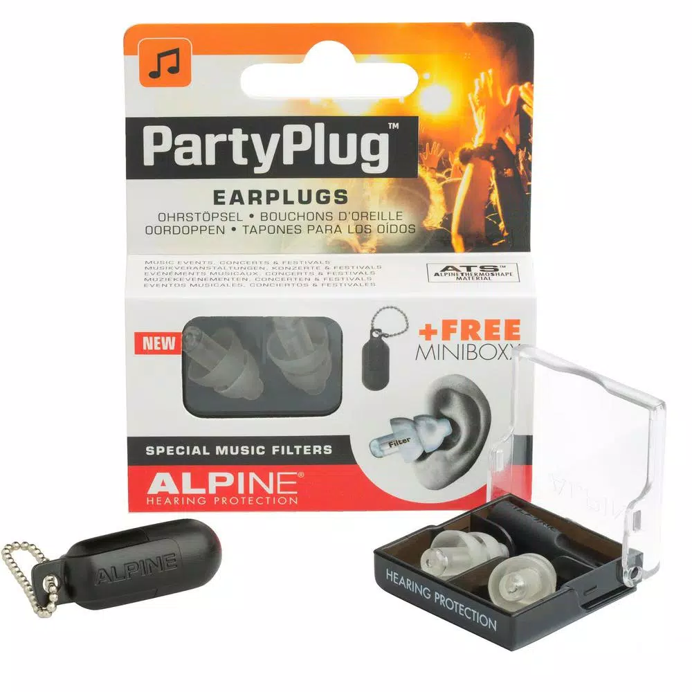 Alpine PartyPlug ThermoShape Earplugs - High Fidelity Hearing Protection for Concerts & Festivals