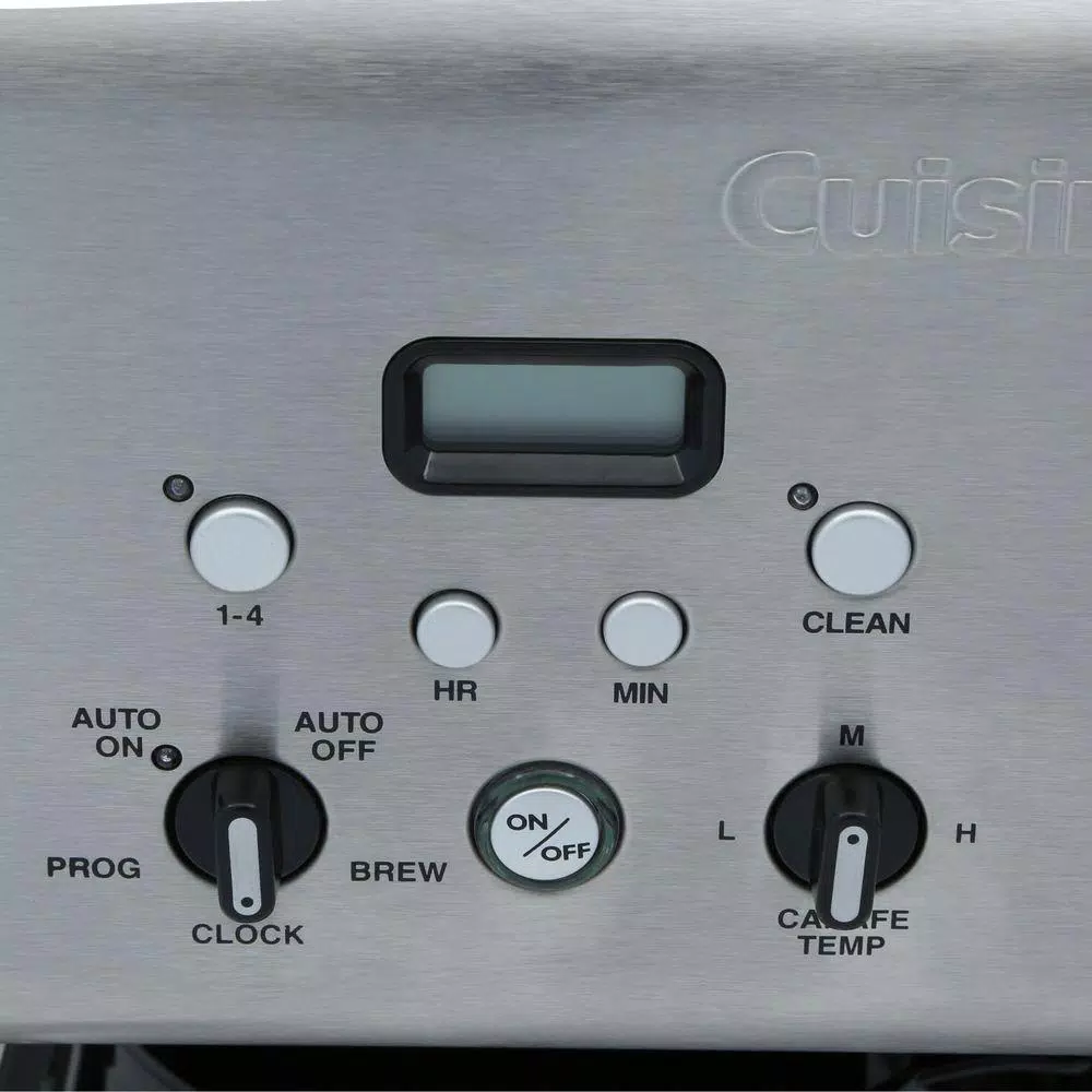 Cuisinart COFFEE PLUS 12-Cup Black Drip Coffee Maker with Programmable Timer and Hot Water System