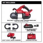 Milwaukee M18 FUEL 18V Compact Dual-Trigger Brushless Cordless Band Saw Kit with Two 3.0 Ah Batteries thumbnail 2