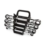 TEKTON 4-Piece Flex-Head Ratcheting Box End Wrench Set, 5/16 in. to 3/4 in. thumbnail 1
